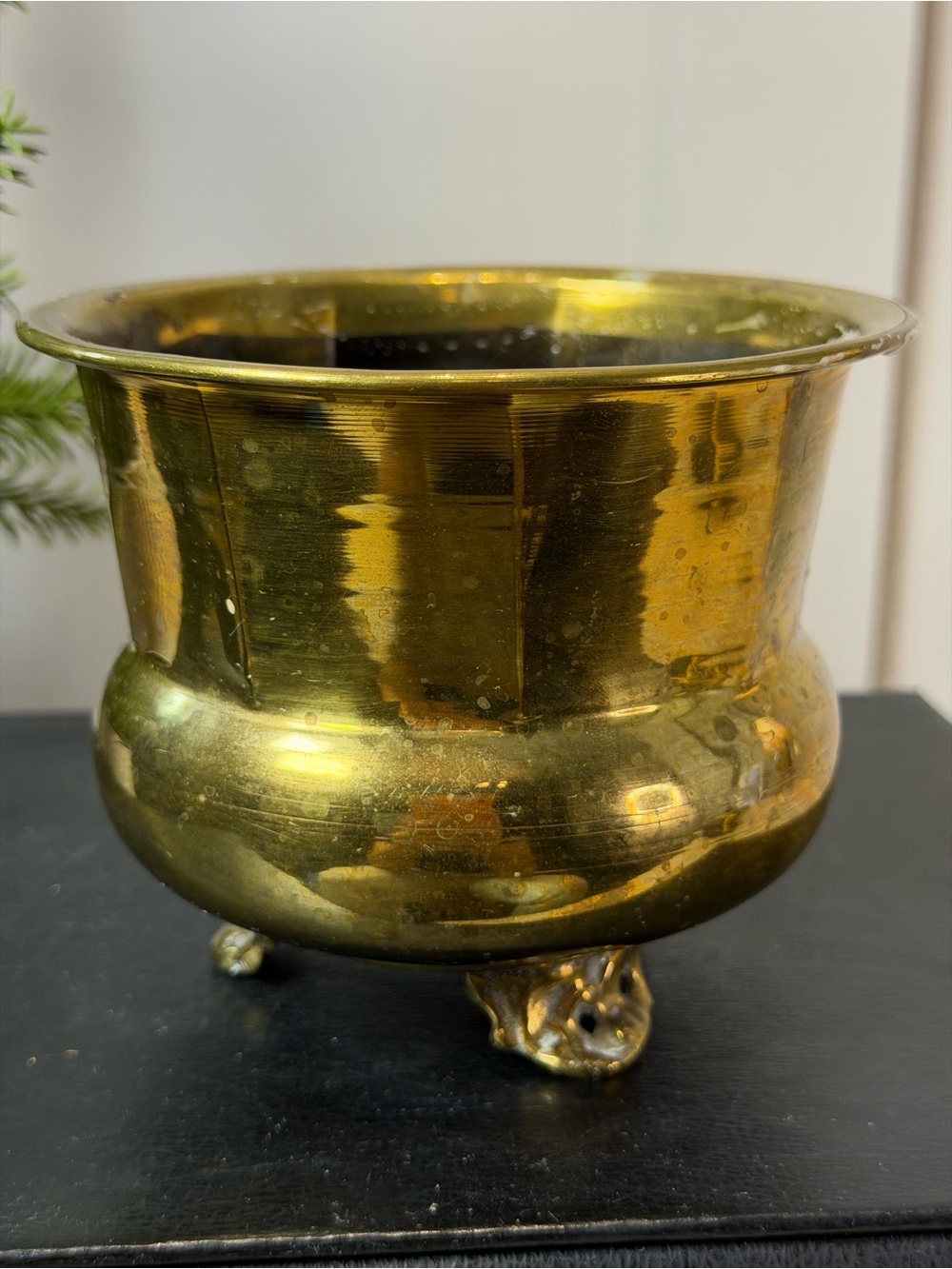 Brass BOHO Planter Pot Bucket Container Cottage Cabin Mid Century Vintage 5”